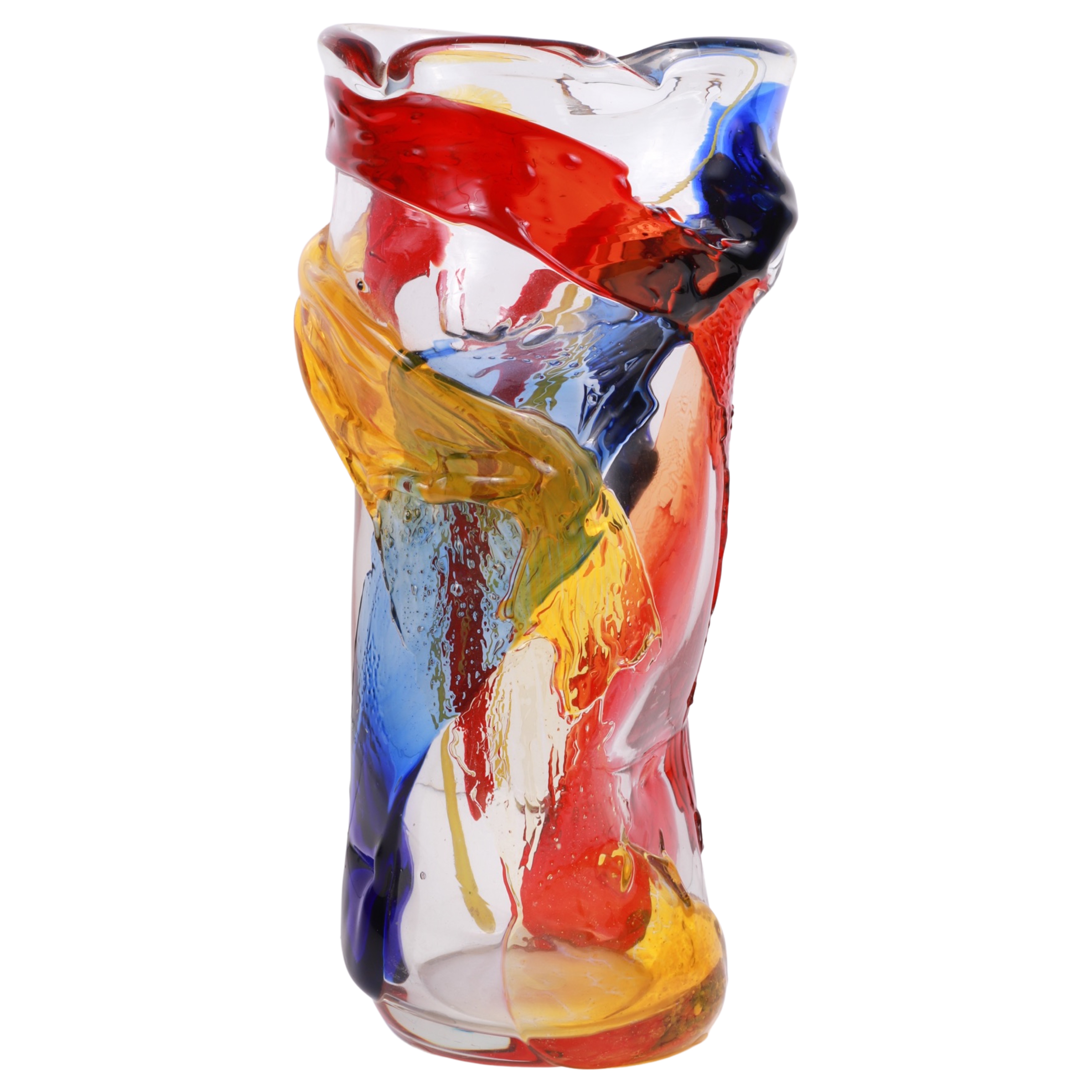 Mario Badioli art glass vase,