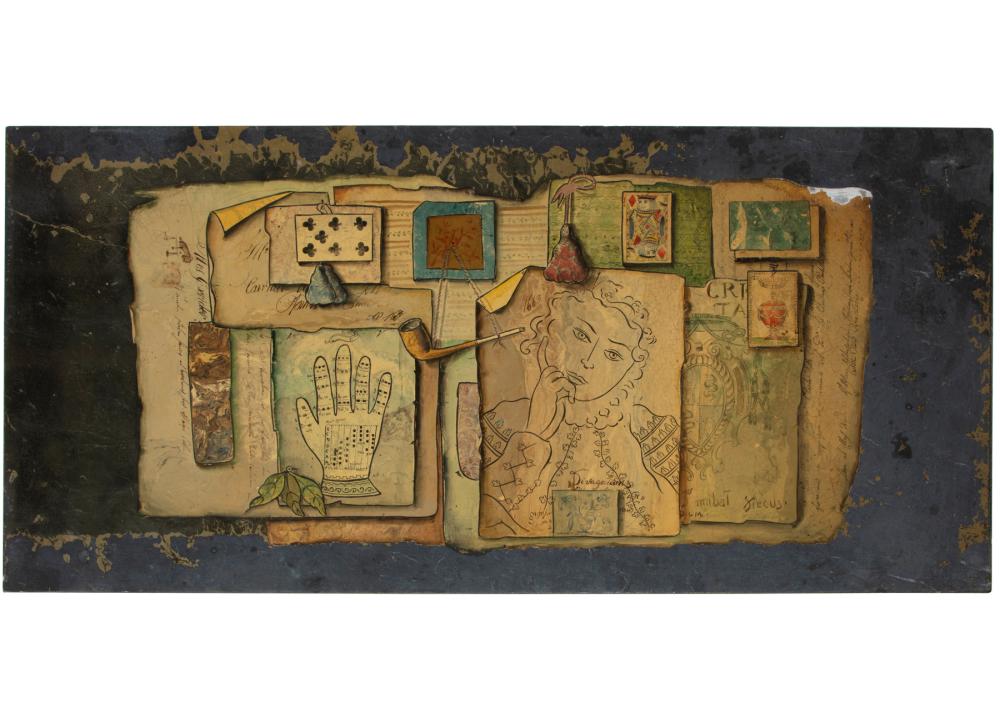 MARIO VILLA PAINTED STONE TABLE