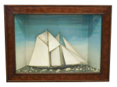 MARITIME DIORAMA IN VENEERED S