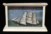 +MARITIME DIORAMA IN WHITE SHA