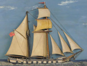 MARITIME DIORAMA, LATE 19TH/20
