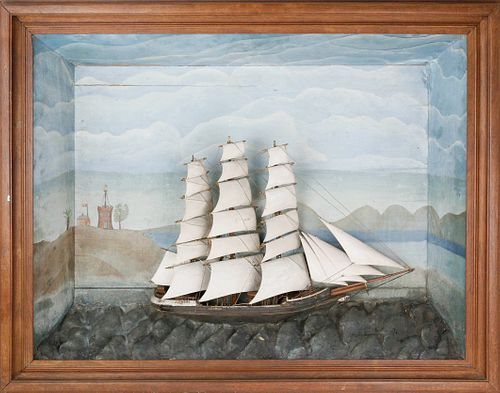 MARITIME SHADOW BOX OF THE SHIP