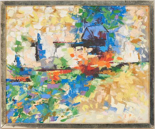 MARJORIE LEE O/C ABSTRACT PAINTING,