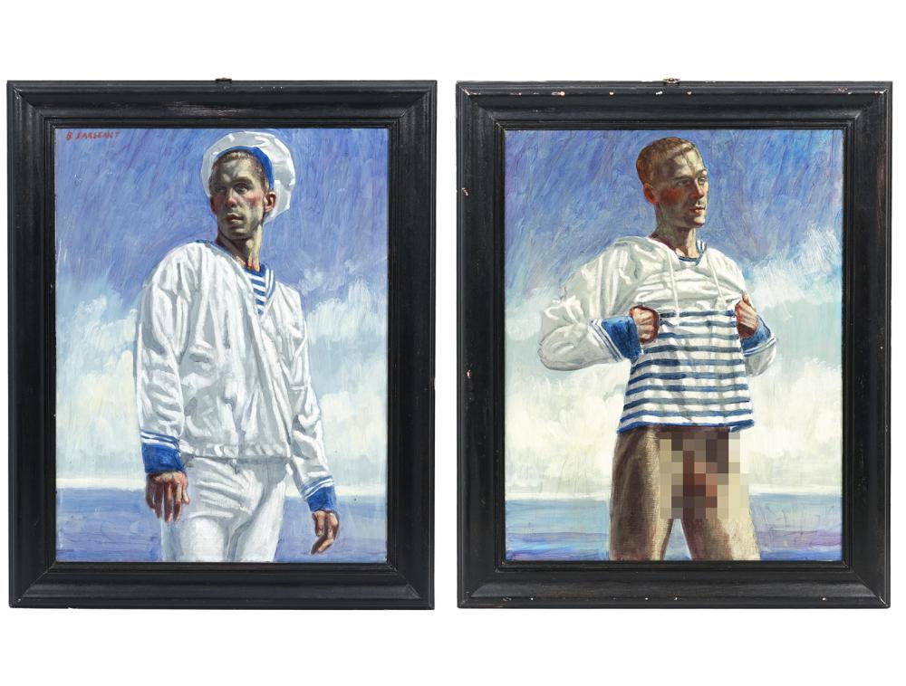 MARK BEARD DOUBLE SIDED PAINTING OF