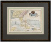 Mark Catesby map of the Southe