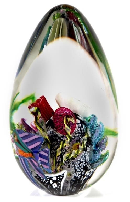 MARK ECKSTRAND ART GLASS SEA LIFE