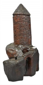 MARK FENWICK WOOD CARVED SCULP