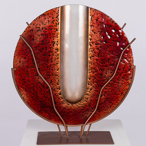 MARK HINDS, ART GLASS AND METAL