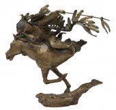 MARK HOPKINS BRONZE SCULPTURE,