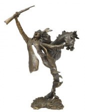 MARK HOPKINS BRONZE SCULPTURE,