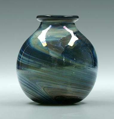 Mark Peiser glass vase, swirled