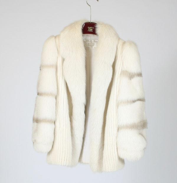 Mark Perlman fox and mink fur coat;