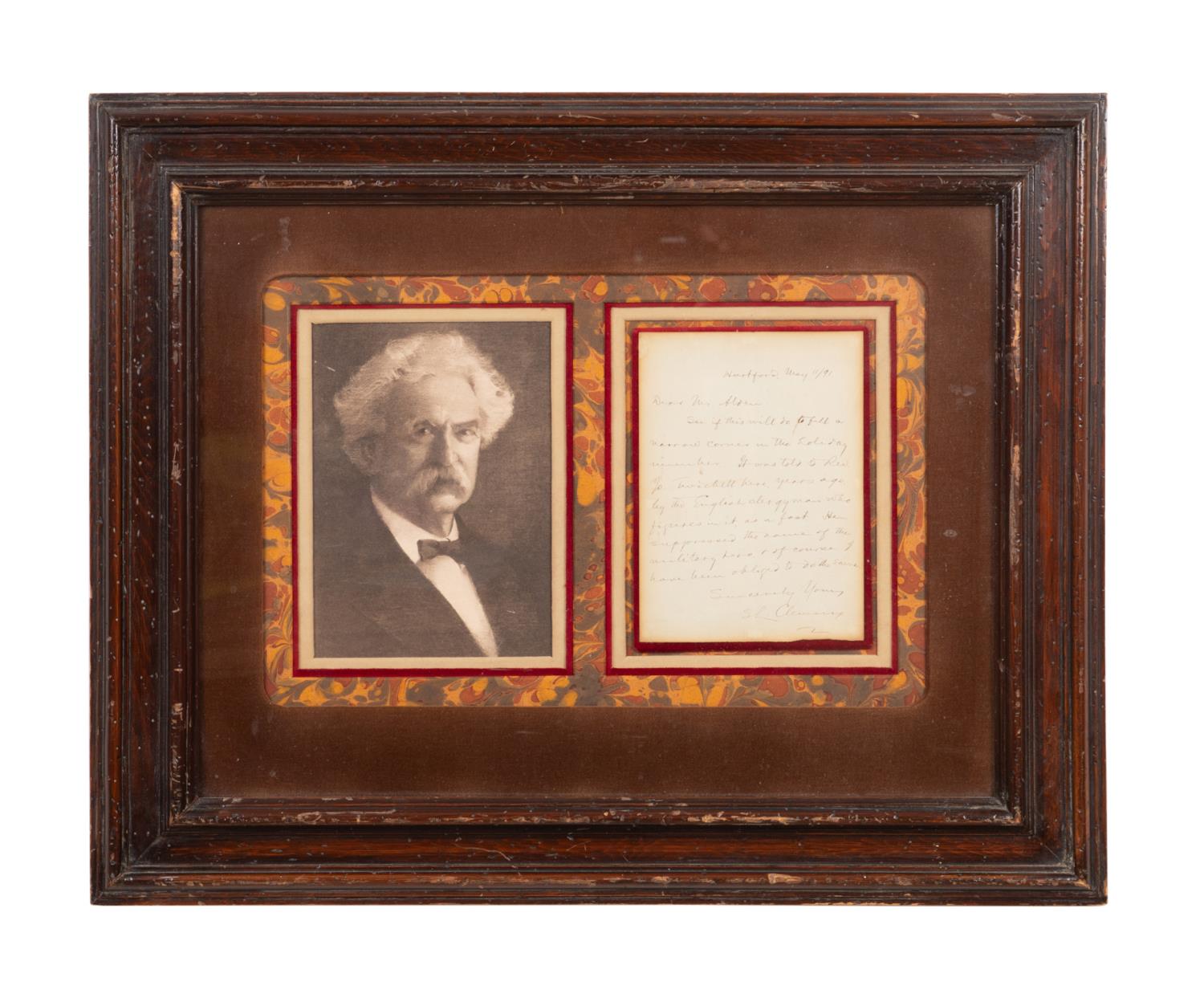 MARK TWAIN HANDWRITTEN LETTER IN