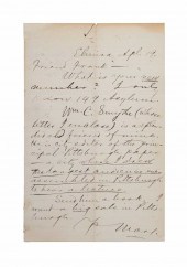 MARK TWAIN HANDWRITTEN LETTER