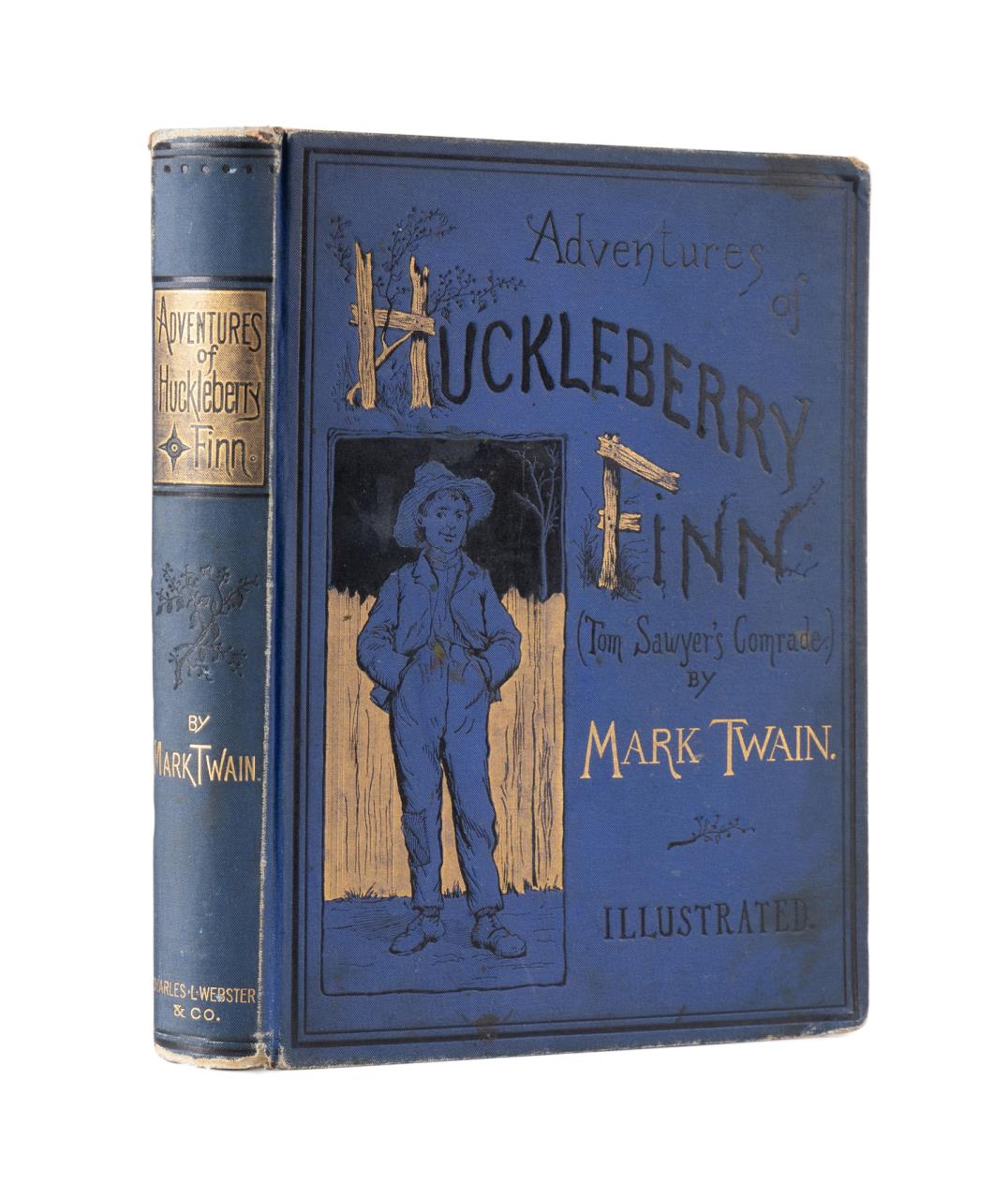 MARK TWAIN, HUCKLEBERRY FINN, 1ST