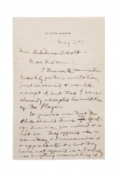 MARK TWAIN SIGNED LETTER TO AD