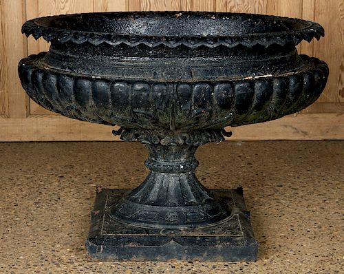 MARKED FISKE BLACK PAINTED CAST