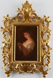 MARKED KPM PORCELAIN PLAQUE AF