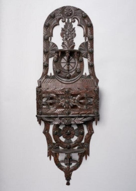 MARKHAM MAGAZINE RACKA large carved