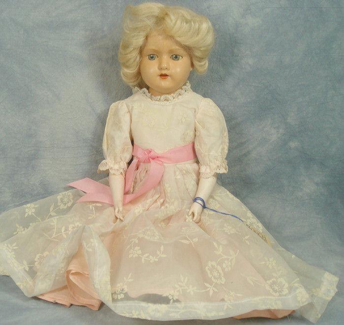 Marks Bros celluloid doll, 20