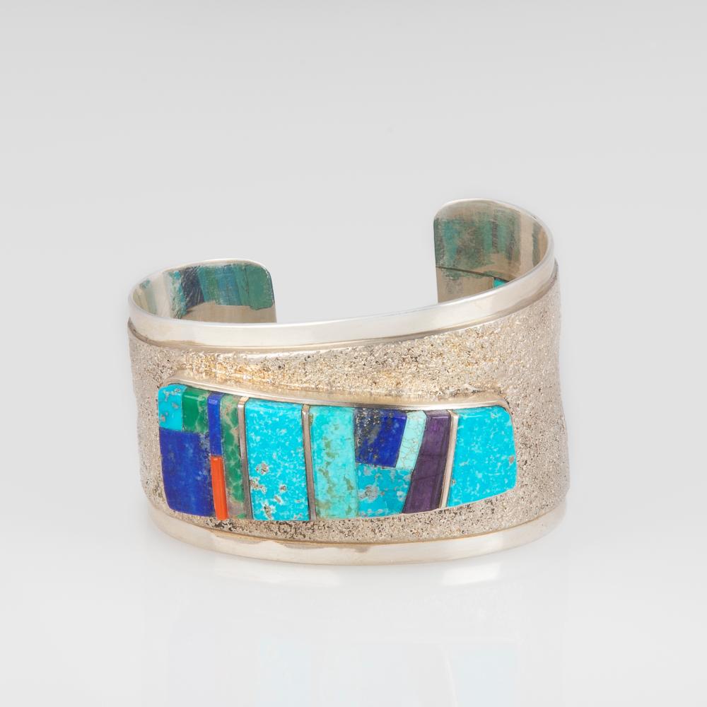 MARLIN HONHONGVA, HOPI, SILVER TUFA