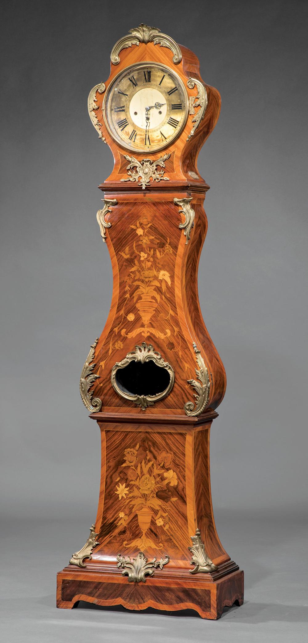 MARQUETRY AND PARQUETRY TALL CASE