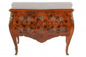 MARQUETRY BOMBE COMMODEwith tw