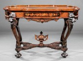 MARQUETRY, GILT-INCISED WALNUT