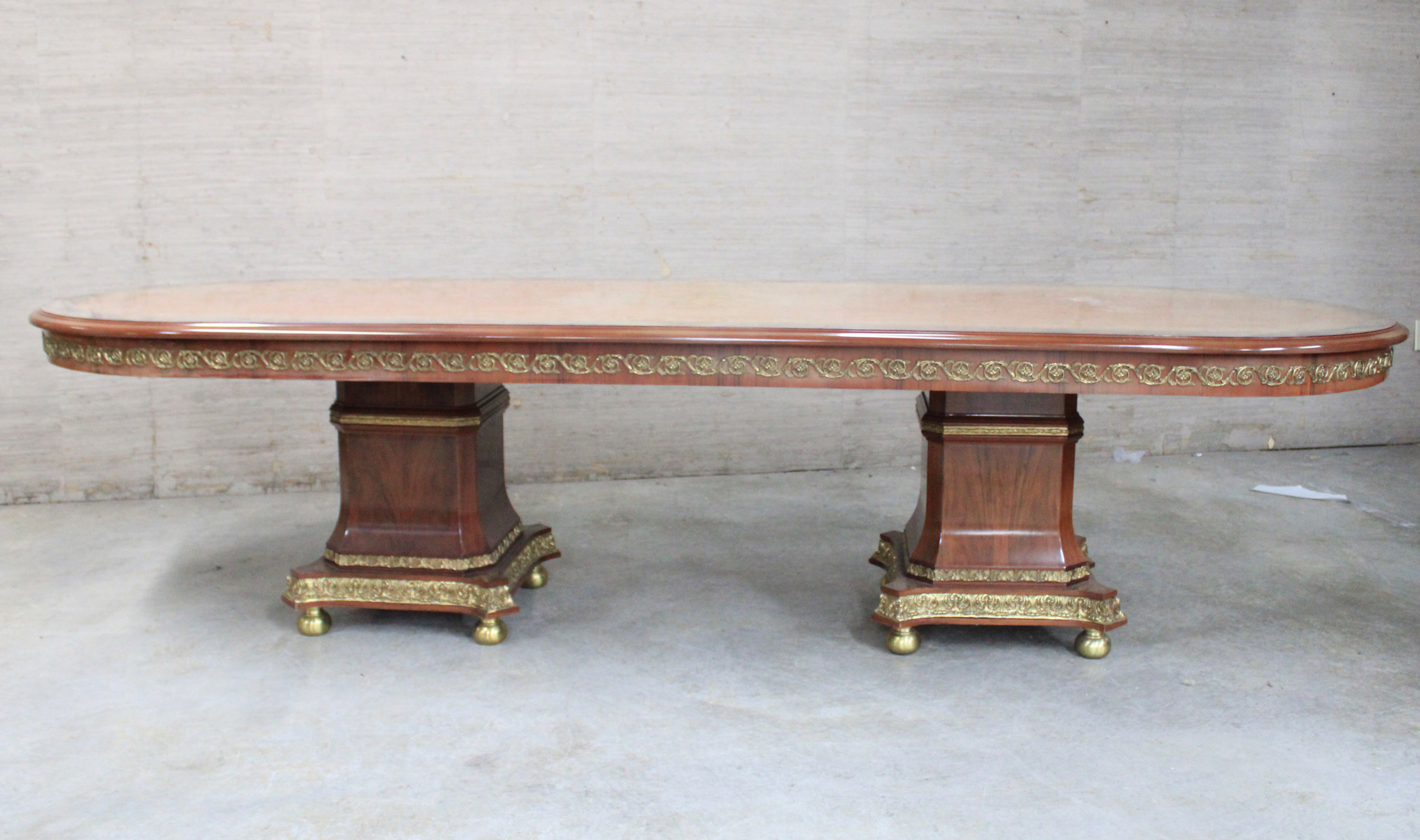 MARQUETRY INLAID BRONZE MTD LOUIS