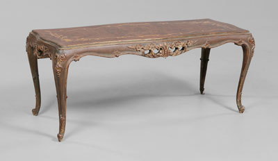 Marquetry-Inlaid Burlwood Coffee