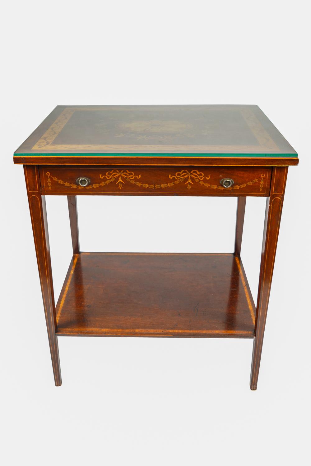 MARQUETRY-INLAID MAHOGANY SIDE