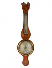 MARQUETRY-INLAID WALL BAROMETE