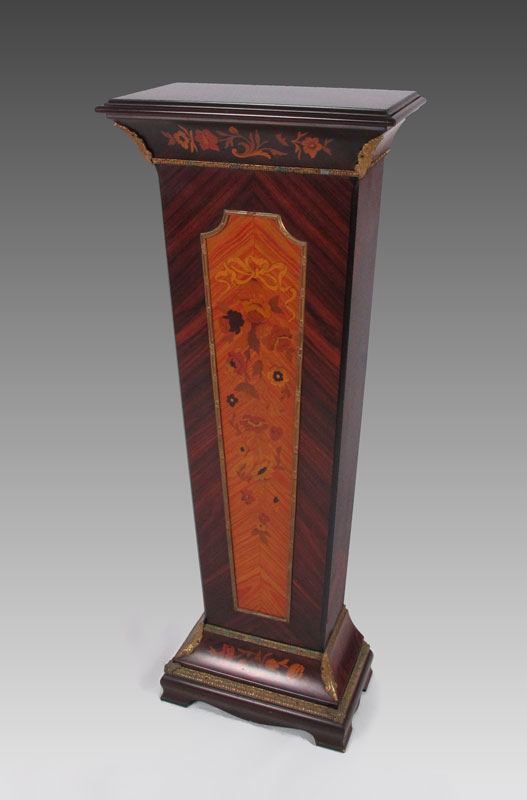 MARQUETRY INLAY PEDESTAL: Floral