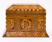 MARQUETRY JEWELRY BOX, QUEBEC,