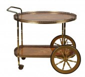MARQUETRY SERVING CARTwith gil