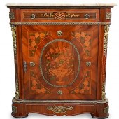 MARQUETRY WOOD AND BRONZE COMM