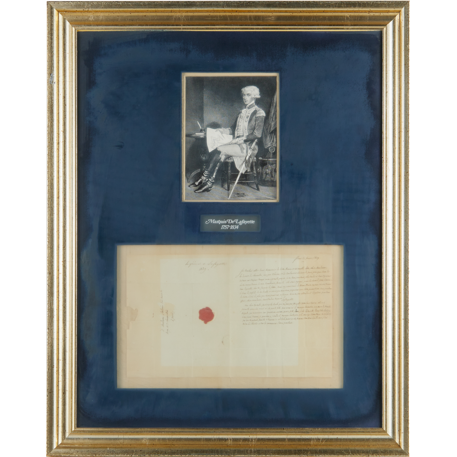 MARQUIS DE LAFAYETTE, AUTOGRAPH