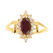 MARQUISE CUT RED GARNET SURROU