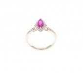 MARQUISE RUBY DIAMOND & 14K YE