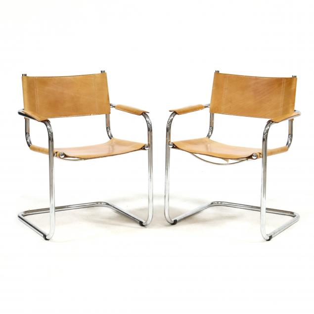 MART STAM, PAIR OF MG5 ARMCHAIRS