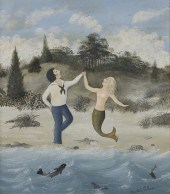 MARTHA CAHOON OIL ON PANEL "SE
