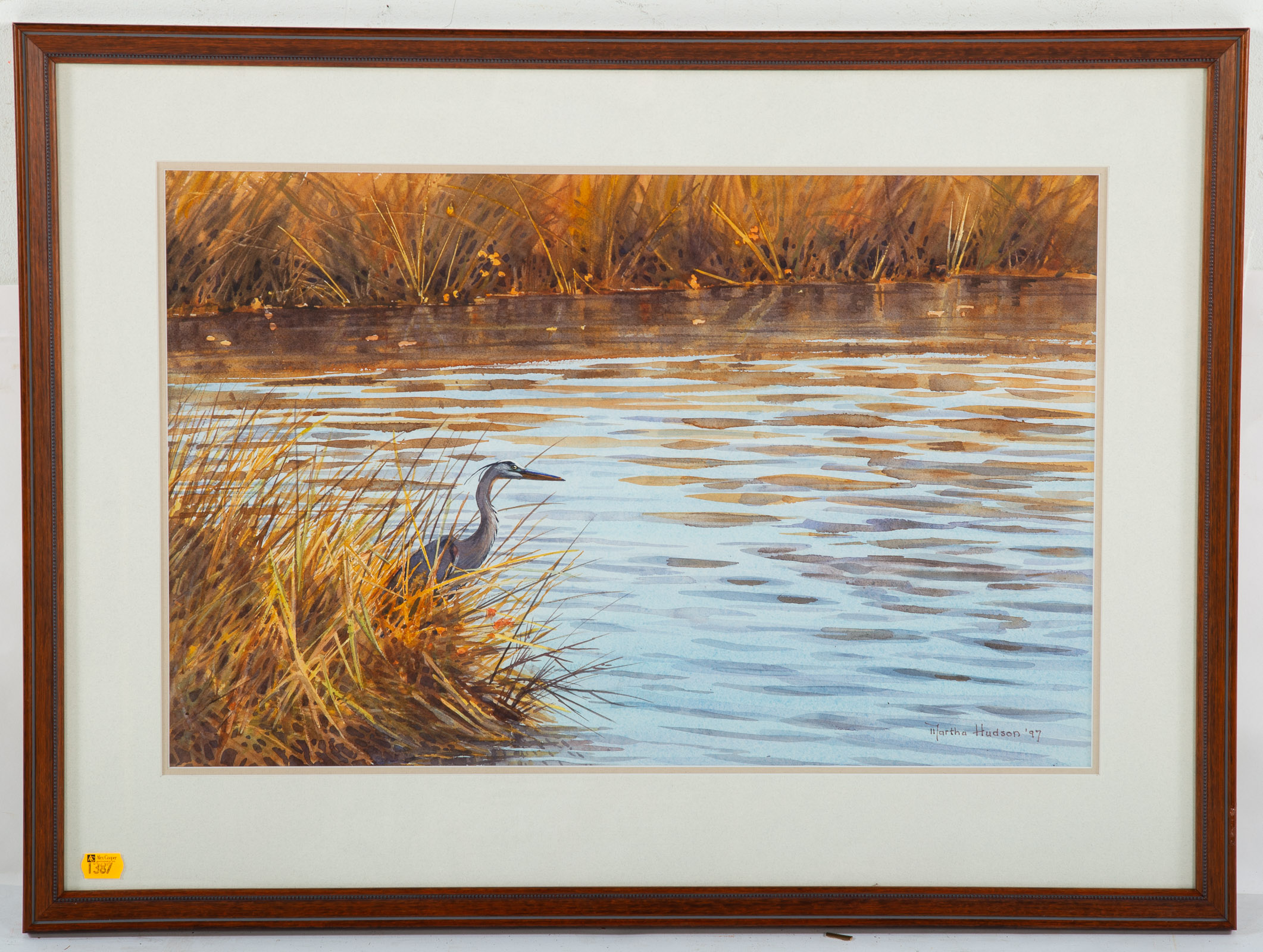 MARTHA HUDSON. HERON IN A MARSH,