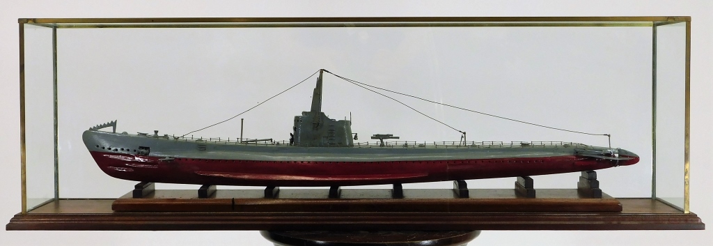 MARTIME MILITARY CARVED WOOD SHIP