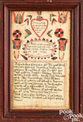 MARTIN BRECHALL FRAKTUR, DATED