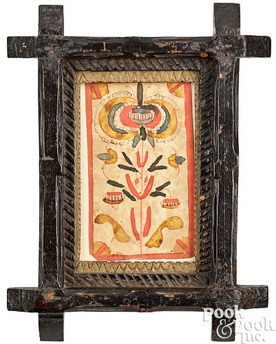 MARTIN BRECHALL, WATERCOLOR FRAKTUR
