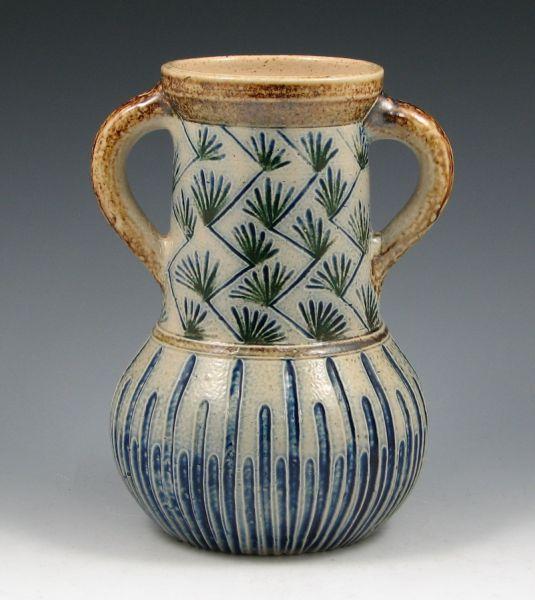 Martin Brothers handled vase with