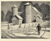 MARTIN LEWIS ETCHING, GRANDPA