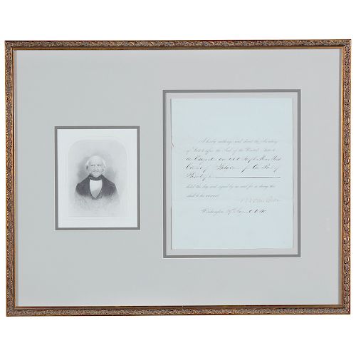 MARTIN VAN BUREN 1840 EXEQUATUR
