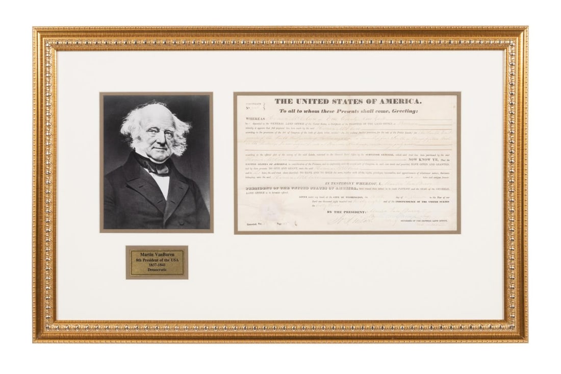 MARTIN VAN BUREN SECRETARIAL SIGNED