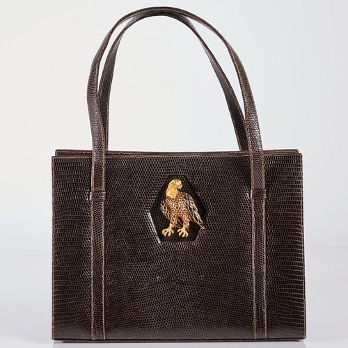 MARTIN VAN SCHAAK BROWN LIZARD SKIN